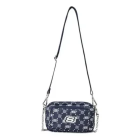 Bolso cruzado informal de tela ajustable con un solo hombro «Navy White»