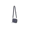 Bolso cruzado informal de tela ajustable con un solo hombro «Navy White»