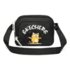 Bolso de hombro con gráfico de logotipo «Negro, blanco y amarillo»