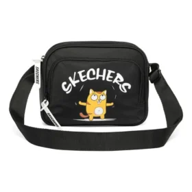 Bolso de hombro con gráfico de logotipo «Negro, blanco y amarillo»