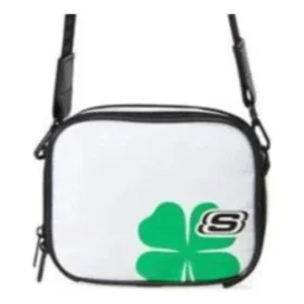 Bolso de hombro con logo de trébol «Blanco Verde»