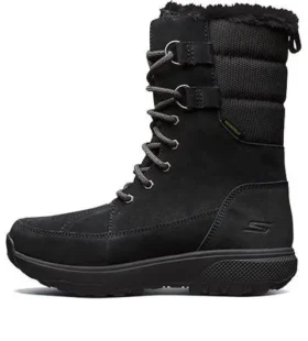 Botas de nieve de caña ultra alta para exteriores, color negro