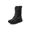Botas de nieve de caña ultra alta para exteriores, color negro