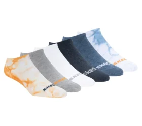 Calcetines invisibles de algodón teñidos al estilo tie-dye – Paquete de 6