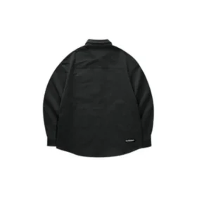 Camisa tipo cárdigan de pana de un solo pecho «Negro Blanco Beige»