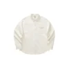 Camisa tipo cárdigan de pana de un solo pecho «Negro Blanco Beige»