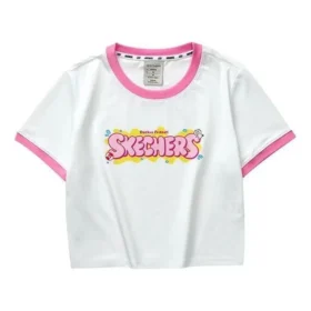 Camiseta con letras impresas «Blanco Rosa Azul»