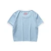 Camiseta con letras impresas «Blanco Rosa Azul»
