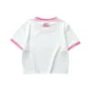 Camiseta con letras impresas «Blanco Rosa Azul»