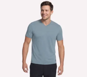 Camiseta de manga corta con cuello en V GO DRI Pima