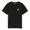 Camiseta de manga corta con estampado de barril, color negro