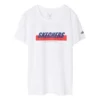 Camiseta de manga corta con estampado Skechers para hombre, color blanco