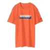 Camiseta de manga corta con estampado Skechers para hombre, color rojo