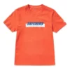 Camiseta de manga corta con estampado Skechers para hombre, naranja y rojo