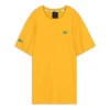 Camiseta de manga corta de punto con estampado de letras Skechers para hombre, color amarillo