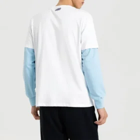 Camiseta de manga corta de punto Skechers para hombre con estampado del logotipo en colores contrastantes, color blanco