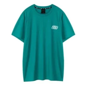 Camiseta de manga corta Skechers Printing S Knit para hombre, verde