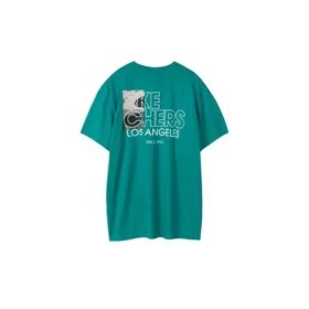 Camiseta de manga corta Skechers Printing S Knit para hombre, verde