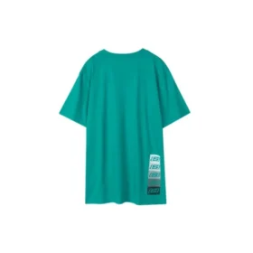 Camiseta de manga corta transpirable con estampado holgado Skechers para hombre, azul