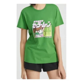 Camiseta de manga corta verde de la colaboración Sailor Moon para la temporada primavera-verano 2020