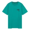 Camiseta de punto de cuello redondo y manga corta Skechers para hombre, azul