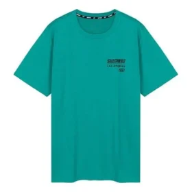 Camiseta de punto de cuello redondo y manga corta Skechers para hombre, azul
