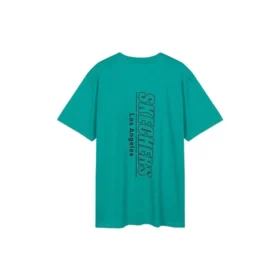 Camiseta de punto de cuello redondo y manga corta Skechers para hombre, azul