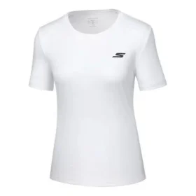 Camiseta de running de punto de manga corta, color blanco
