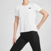 Camiseta de running de punto de manga corta, color blanco
