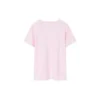 Camiseta deportiva de cuello redondo y manga corta rosa