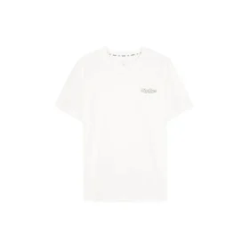 Camiseta deportiva informal de manga corta «Blanco Amarillo»
