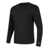 Camiseta deportiva informal de manga larga de color liso «Negro»
