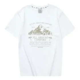 Camiseta gráfica «Blanco y Beige»