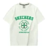 Camiseta gráfica de manga corta «White Green»