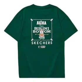 Camiseta gráfica Skechers x Bob Esponja «Verde y blanco»
