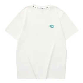 Camiseta informal con letras impresas «Blanco Azul»