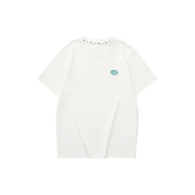 Camiseta informal con letras impresas «Blanco Azul»