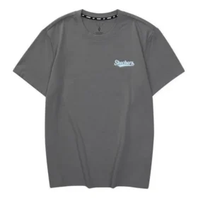 Camiseta informal con letras impresas «Grey Blue»