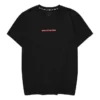 Camiseta informal con letras impresas «Negro Rojo Blanco»