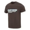 Camiseta informal de manga corta «Brown White»