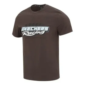 Camiseta informal de manga corta «Brown White»