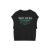 Camiseta sin mangas casual con gráfico «Negro»