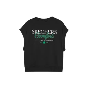 Camiseta sin mangas casual con gráfico «Negro»