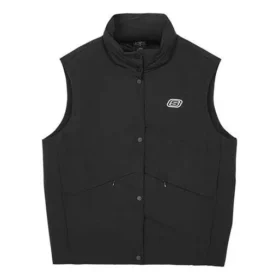 Chaleco acolchado con letras impresas «Negro, morado, rosa»