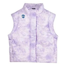 Chaleco casual de plumón «Morado y blanco»