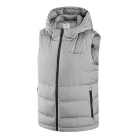 Chaleco informal con capucha de plumón «Gris»
