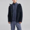 Chaqueta 3 en 1 con cremallera de color liso «Negro»
