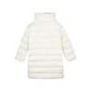 Chaqueta acolchada con cremallera y cuello alto de color liso «Blanco»
