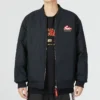 Chaqueta acolchada reversible con letras bordadas «Black Red»
