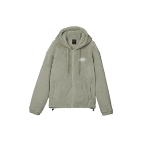 Chaqueta casual cálida de imitación de lana de cordero «Verde oliva»
